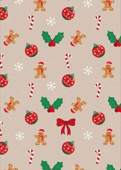 christmas seamless pattern with teddy bears and candy canes