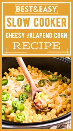 This Slow Cooker Cheesy Jalapeno Corn is an absolute game-changer for side dishes, bringing a spicy kick that perfectly complements the creamy, comforting blend of corn and cream cheese. It's delightfully easy to prepare and guarantees to elevate any meal, making it an irresistible companion to classic southern main dishes. Corn And Cream Cheese, Strawberry Rhubarb Recipes, Jalapeño Corn, Cream Cheese Corn, Spicy Corn, Corn Dishes, Vegetable Side Dishes Recipes, Corn Recipe, Slow Cooker Pulled Pork