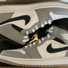 Brand New, Unused, With Shoe Boxus 9.5 Air Jordan 1 Retro Mid, Jordan 1 Retro Mid, Jordan Grey, Shoes Air, Jordan 5, Air Jordan 1 Retro, Jordans For Men, Jordan 1 Retro, Grey Color