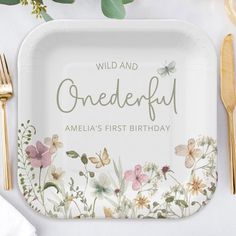 Wild & Onederful Wildflower 1st Birthday Party Paper Plates Wildflower 1st Birthday Party, Wild And Onederful, Wildflower 1st Birthday, Wildflower Birthday Party, Wildflower Party, Wildflower Birthday, Baby's 1st Birthday, 1 Year Birthday, Wild One Birthday Party