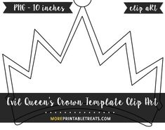 Evil Queen's Crown Template - Clipart Evil Queen Headpiece, Evil Queen Headpiece Diy, Evil Queen Crown Template, Snow White Evil Queen Costume Diy, Evil Queen Crown Diy, Evil Queen Costume Diy, Tiara Template, Evil Queen Crown, African Headdress