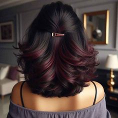 Pelo Color Borgoña, Haircuts For Long Hair With Layers, Front Hair Styles, Hair Tutorials For Medium Hair, Short Hair Styles For Round Faces, Haircuts For Medium Hair, Haircuts Straight Hair, Hair Stylist Life