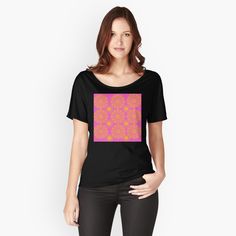 Get my art printed on awesome products. Support me at Redbubble #RBandME: https://www.redbubble.com/i/t-shirt/Yellow-Flora-Mandala-Pattern-by-Cultradesign/65086954.528ON?asc=u Vintage Waves, Tie Dye Patterns, Botswana, Comfy Tees