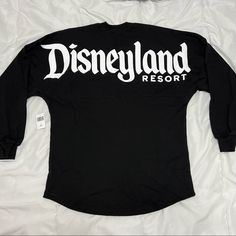 Disneyland Spirit Jersey - Black And White - Brand New With Tags. - Available Unisex Sizes On Hand: Xs, Sm (Sold Out), M, L, Xl, Xxl - Ig: @Lifeisthebubblesshop For Pick Up In Cypress, Ca. Spirit Jersey Outfit, Disney Themed Outfits, Disney Sweatshirts, Disney Sweaters, Spirit Jersey, Jersey Outfit, Themed Outfits, Disney Accessories, Disney Shirts