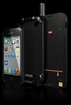 an iphone is shown with its battery attached to the back and side sides, on a black background