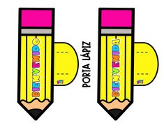 two yellow pencils with the words pokapa'aa and p on them