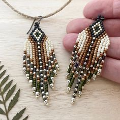 Diy Western Jewelry Tutorials, Brown Dangle Beaded Earrings With Tiny Beads, Artisan Brown Beaded Nickel-free Earrings, Brown Dangling Bead Earrings, Bohemian Brown Beaded Nickel-free Earrings, Earthy Brown Earrings With Dangling Beads, Nickel-free Brown Beaded Dangle Earrings, Brown Nickel-free Dangle Beaded Earrings, Colorful Brown Beaded Dangle Earrings