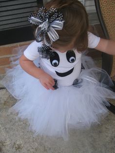 Toddler Girl Ghost Costume#Repin By:Pinterest++ for | http://happyhalloweenday.blogspot.com Girl Ghost Costume, Halloween Costume Bodysuit, Ghost Costume, Girls Halloween, Tutu Costumes, Fantasias Halloween, Halloween Snacks, Theme Halloween, Monster Party