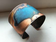 The Original Patina Cuff - Blue Verdigris - 2" Copper Cuff Patina Metal, Wake Forest Nc, Patina Earrings, Patina Color, Wake Forest, Copper Cuff, Copper Patina, Detroit Michigan, Beaded Jewelry Patterns