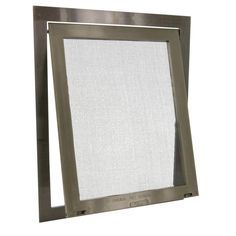 a metal frame with a mesh screen on the front and back side, against a white background