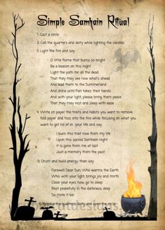 Simple Samhain Ritual | Book of Shadows Samhain Ritual Witchcraft, Magic Spell Book, Book Of Shadow, Witch Spell Book, Witch Spell, Witch Books