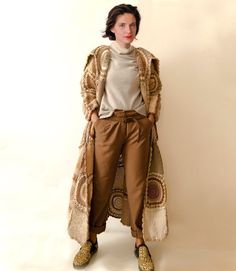 Extra Long Cardigan, Plus Size Kaftan, Long Hooded Coat, Long Cardigan Coat, Boho Coat, Coat Plus Size, Shades Of Beige, Beige Cardigan, Hooded Coat