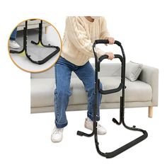 产品描述 Bed Rails for Elderly Stand Assist Bed Cane for Seniors Chair Assist Devices 老年人站立辅助床扶手老年人辅助床拐椅   Helping individuals to get in and out of bed or rise from chairs, sofas and recliners with greater ease. Super grip rubber and foam pads ensure stability and protect your floor from damage. It is lightweight and protable, could move it around the house as you need. Improve their self-confidence and protect their dignity. Best Choice of - Who suffer from lumbago, after hip or knee, pinal fusion surgery, therapists, nursing, hospital. 帮助个人上床或下床，或更轻松地从椅子，沙发和躺椅上站起来。 超级抓地力的橡胶和泡沫垫可确保稳定性，并保护您的地板不受损坏。 它轻巧耐用，可以根据需要在房子中移动。 提高他们的自信心并保护他们的尊严。 最佳选择 - 患有关节炎，风湿病，腰痛，臀部或膝盖后，椎骨融合手术，治疗师，护理，医院的人。   Bed Assist Rail 床辅助导轨 It’s much smaller than the add-on bed rails and won't leave a lump under the mattress. 它比 Picture Story Writing, Bed Side Rails, Walker Accessories, Health Equipment, Lifting Devices, Basement Storage, Sit To Stand, Grab Bar, Bed Rails