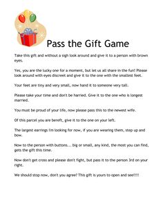 a letter to someone about the gift game