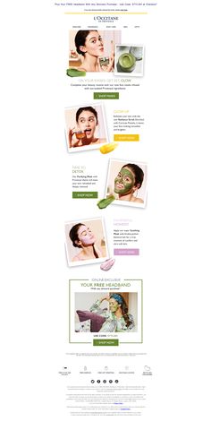 the website is designed to look like it could be used for facial care