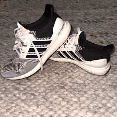 - Size Men’s 13 - Only Worn Once! The Soles And Insoles Are Practically Untouched - Workout Shoes - No Box Included, As Is Workout Shoes, Shoes Adidas, Ultra Boost, Adidas Black, Cookies And Cream, Black Adidas, Adidas Shoes, Adidas Men, Size 13