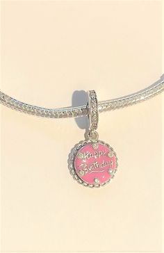 Pandora Style Happy Birthday Charm, Pink Happy Birthday Cake Dangle Charm , CZ , 925 Sterling Silver  Make A Wish Birthday Charm  Please ask any questions as I do not accept returns ! Thank You for taking the time to visit my store ! Pink Happy Birthday Cake, Pandora Birthday Charms, Birthday Charm Bracelet, Wish Birthday, Pink Happy Birthday, Pandora Pink, Pink Charm, Happy Birthday Cake, Pandora Style