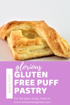 gluten free puff pastry with text overlay