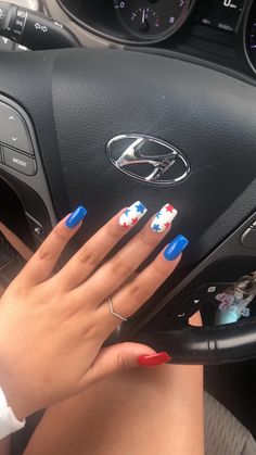 Western Style Nails, Country Acrylic Nails, Rodeo Nails, Nail 2022, Firework Nails, Nails Acrylic Coffin, Usa Nails