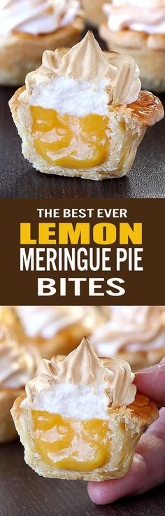 the best ever lemon meringue pie bites are made with only three ingredients, and they're ready to be eaten