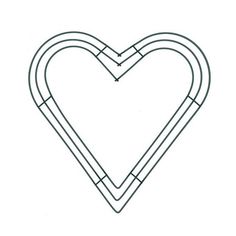 a drawing of a heart with two lines in the shape of a line on top of it