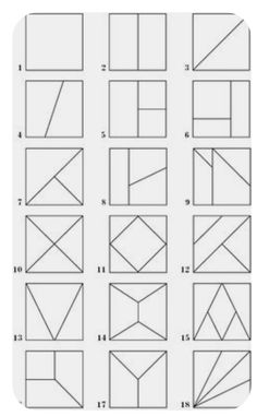 how to draw lines in the shape of squares and rectangles with pictures below