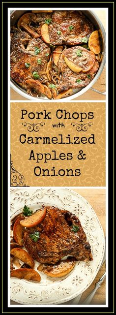 pork chops with caramelized apples and onions