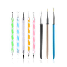 PRICES MAY VARY. 【8PCS Professional Nail Art Accessories】 Includes 5pcs 2-ways nail art tool dotting pens and 3pcs nail art liner painting brushes, helps you to make your own nail art styles. 【5Pcs/Set Double-ended Nail Dotting Pens】 Dotting Pens comes with 6 Different Diameters:3mm,2.5mm,2mm,1.5mm,1mm,0.8mm. All the balls made of high quality stainless steel, durable and sturdy, the colorful acrylic handle will make your life full of vitality. 【3Pcs/Set Nail Liner Brushes】 The brush made of qua Nail Dotting Tool, Drawing Lines, Carbon Paper, Painting Brushes, Nail Painting, Soft Sugar, Dotting Tool, Sugar Cake, Professional Nail Art