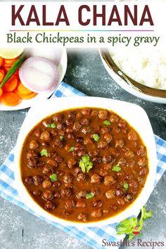 kalaa chana black chickpeas in spicy gravy