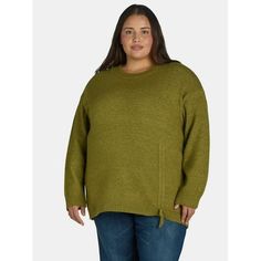 TS CINCH PULLOVER Size: 4X.  Color: Green.  Gender: female.  Age Group: adult. Sky Clothing, Beaded Sweater, Plus Size Cardigans, Pocket Cardigan, Plus Size Sweaters, Ribbed Tank Tops, White Cardigan, Knitted Pullover Sweaters, Sweater Blouse