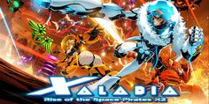 the cover art for kalladia rise of the space pirates x2, featuring an animated