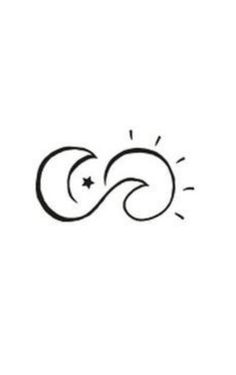 an image of a sun and moon with the word love written in cursive writing