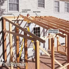 an image of a house being built with wood framing