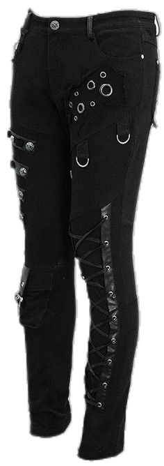 Rock Style Bottoms With Pockets For Alternative Fashion, Emo Style Pants With Pockets For Concert, Emo Pants With Pockets For Concert, Emo Style Pants For Cosplay With Belt Loops, Gothic Cosplay Pants For Fall, Gothic Style Pants For Cosplay In Fall, Gothic Pants For Cosplay In Fall, Gothic Pants For Fall Cosplay, Gothic Style Pants With Belt Loops For Fall