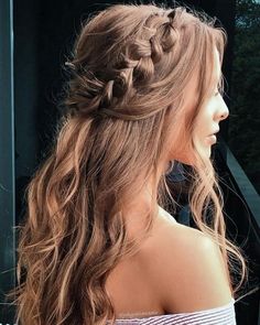 Bridesmaid Hair Medium Length Half Up, Grad Hairstyles, Bridesmaid Hair Medium Length, Fancy Hair, Prom Hairstyles For Long Hair, Hair Medium, Braided Hairstyles For Wedding, Formal Hairstyles