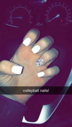 Volleyball Nails Acrylic, Short Nails For Volleyball, Sport Short Nails, Sport Length Nails, With Acrylic Nails