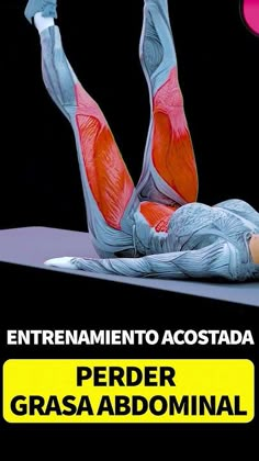 an image of a man doing exercises on his back with the caption in spanish