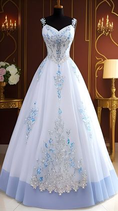 Baju Kahwin, Blue Wedding Dresses, Dream Wedding Ideas Dresses, Fantasy Gowns, Pretty Prom Dresses, فستان سهرة, Fairytale Dress, Gorgeous Gowns, Beautiful Wedding Dresses