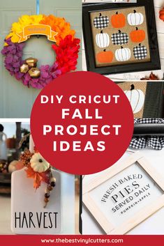 DIY Cricut Fall Project Ideas Cricut Projects For Fall, Cricut Fall Crafts, Fall Cricut Crafts, Fall Decor Cricut, Fall Cricut Projects To Sell, Fall Crafts To Sell