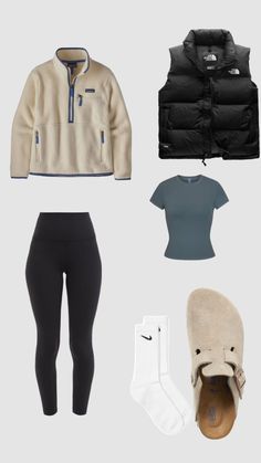 Camping Leggings Outfit, Cold And Comfy Outfits, Outdoor Comfy Outfit, Aesthetic Outdoor Outfits, Womens Summer Camping Outfits, Athletic Winter Outfits Cold Weather, Camping Winter Outfits, Winter Backpacking Outfits, Woodsy Outfits Women