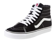 Vans SINGLE SHOE - SK8-Hi Core Classics - Athletic Shoes : Black/White : This shoe is part of the . It is being sold as a SINGLE shoe . If you need assistance buying single or different size shoes, please click From shredding pools to holding down your daily look, do it style with the classic Vans SK8-Hi Core Classics skate shoes. Skateboard shoes in a high-top silhouette. Uppers of suede and canvas or canvas. Perfed upper. Cotton drill lining. Collar padding. Triple stitching on collar. Die-cut Vans Urban High-top Canvas Shoes, Urban Vans High-top Canvas Shoes, Urban High-top Vans Canvas Shoes, Vans Sk8 Hi Black, Vans Classic Old Skool, Vans Sk8 High, Women Skates, Classic Vans, Vans Logo