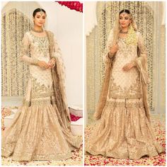 Malangi Fashion Dress try to make sure you have the best experience while selecting and buying your favourite Indian and Pakistani Outfits for any occasion like barat, walima, mehndi, nikkah, dholki, mayu, sangeet, engagement or reception guest in different style dress of salwar kameez, maxi peshwas, gown, saree, lehenga, sharara or ghararara Color : Ivory Fabric Details: Embroidered Handmade Kameez (ORGANZA) front Embroidered Kameez (ORGANZA) back Embroidered Handmade Sleeves (ORGANZA)  Embroid Party Dress Indian, Organza Kameez, Lehenga Sharara, Gown Saree, Sari Lehenga, Embroidery Clothes, Nikkah Dress, Eid Party, Saree Lehenga