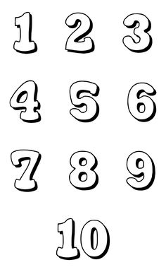 the numbers are drawn in black and white