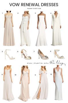 the different types of dresses and shoes are shown in this page, which shows how to wear them