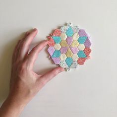 English Paper Piecing Mini Jewel shape rosette Miniature Quilts, Welcome To My World, Drink Tea, Patchwork Quilting, Paper Piecing Patterns