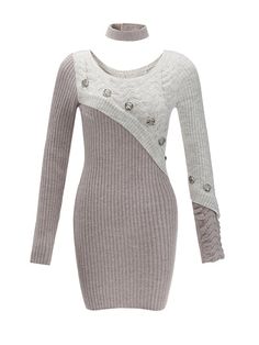 Material: Wool3% Acrylic64% Nylon30% Spandex3%Size: SM Model: 172cm/51kg wears size M Length Chest Waist Hip S 75cm 70cm 58cm 70cm M 77cm 74cm 62cm 74cm Winter Stretch Sheath Bodycon Dress, Winter Sheath Bodycon Dress With Stretch, Fitted Gray Bodycon Dress For Winter, Fashion Gallery, Wool Dress, Hand Sewn, Hand Sewing, Dresses For Sale, Sweater Dress