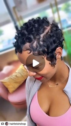 Styled Permed Hair, Fingerwave Curls Black Women, Short Pixie Pincurls, Betty Boop Fingerwaves, Finger Wave Curls Short Hair, Short Hairstyle On Black Women, Pixie Cut Finger Waves, Blonde Fingerwaves Black Women, Short Pixie Hairstyles For Black Women