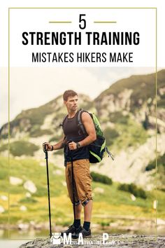 a man standing on top of a mountain with a backpack and hiking poles