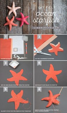 step by step instructions on how to make a starfish decoration