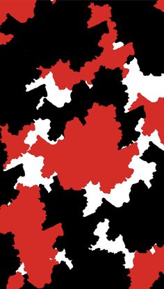 red and white camouflage pattern on black background